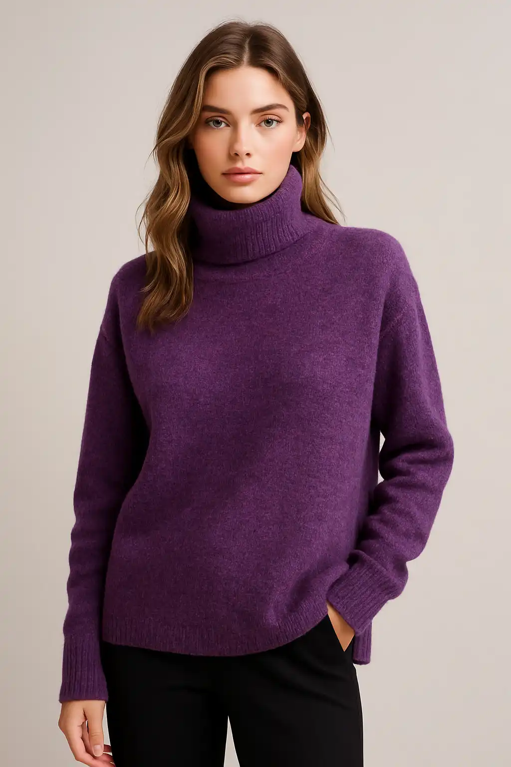 Maglia dolcevita a vestibilità morbida